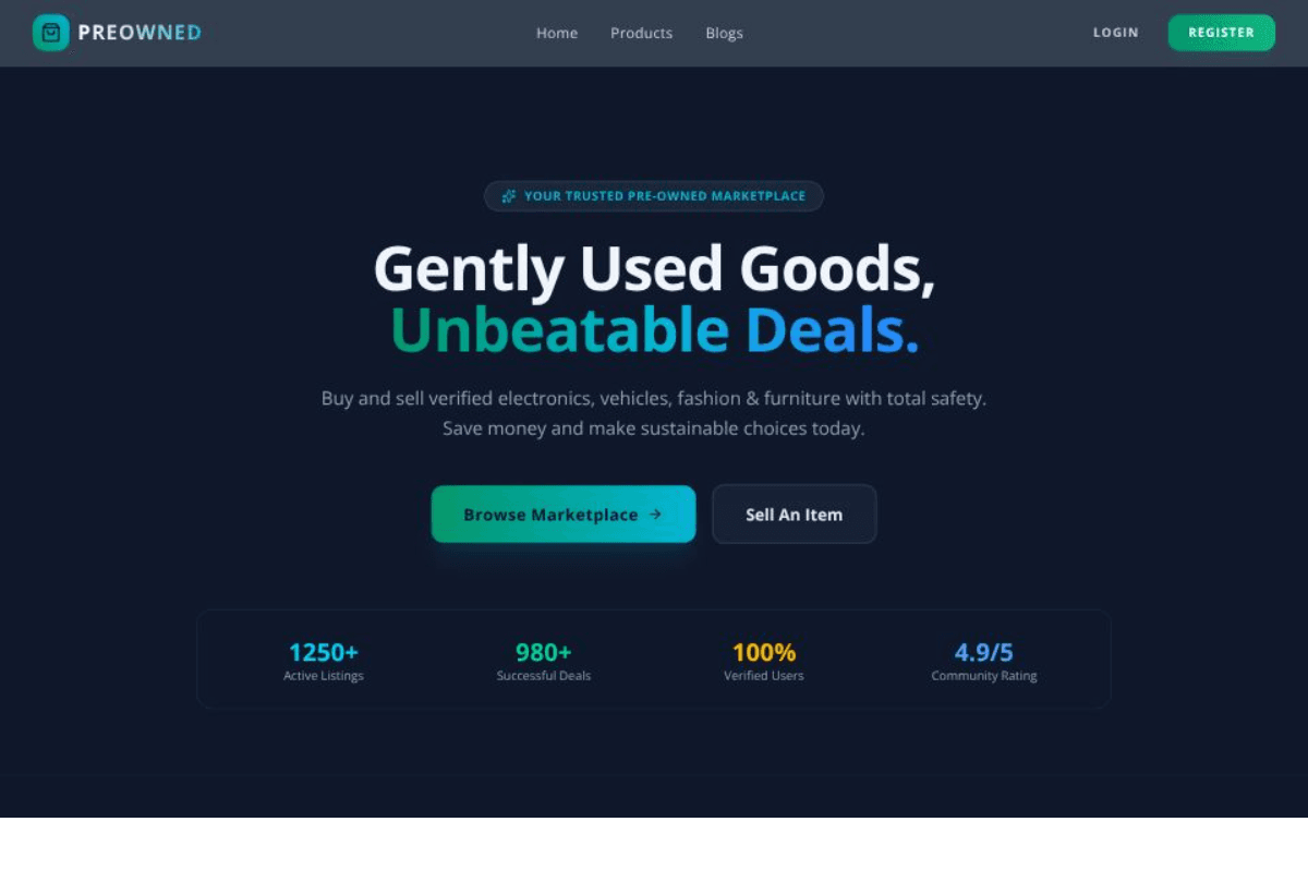 Preowned — Resell Market Platform